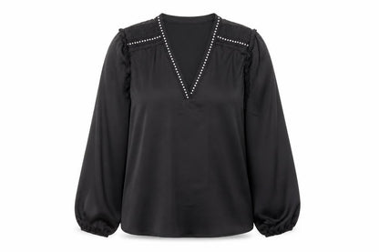 Womens UK Size 6 Lipsy Black Basic Blouse