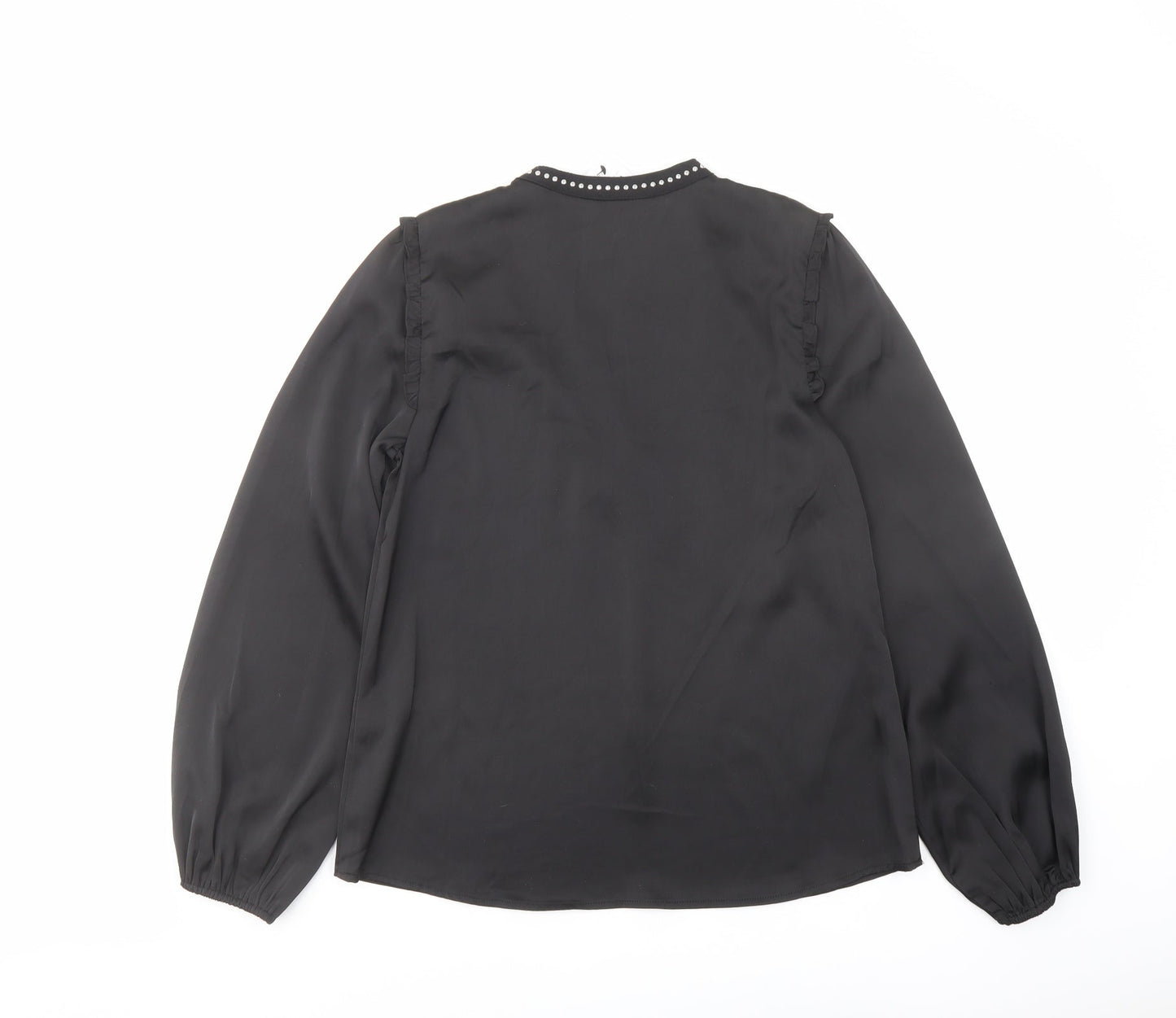 Womens UK Size 6 Lipsy Black Basic Blouse