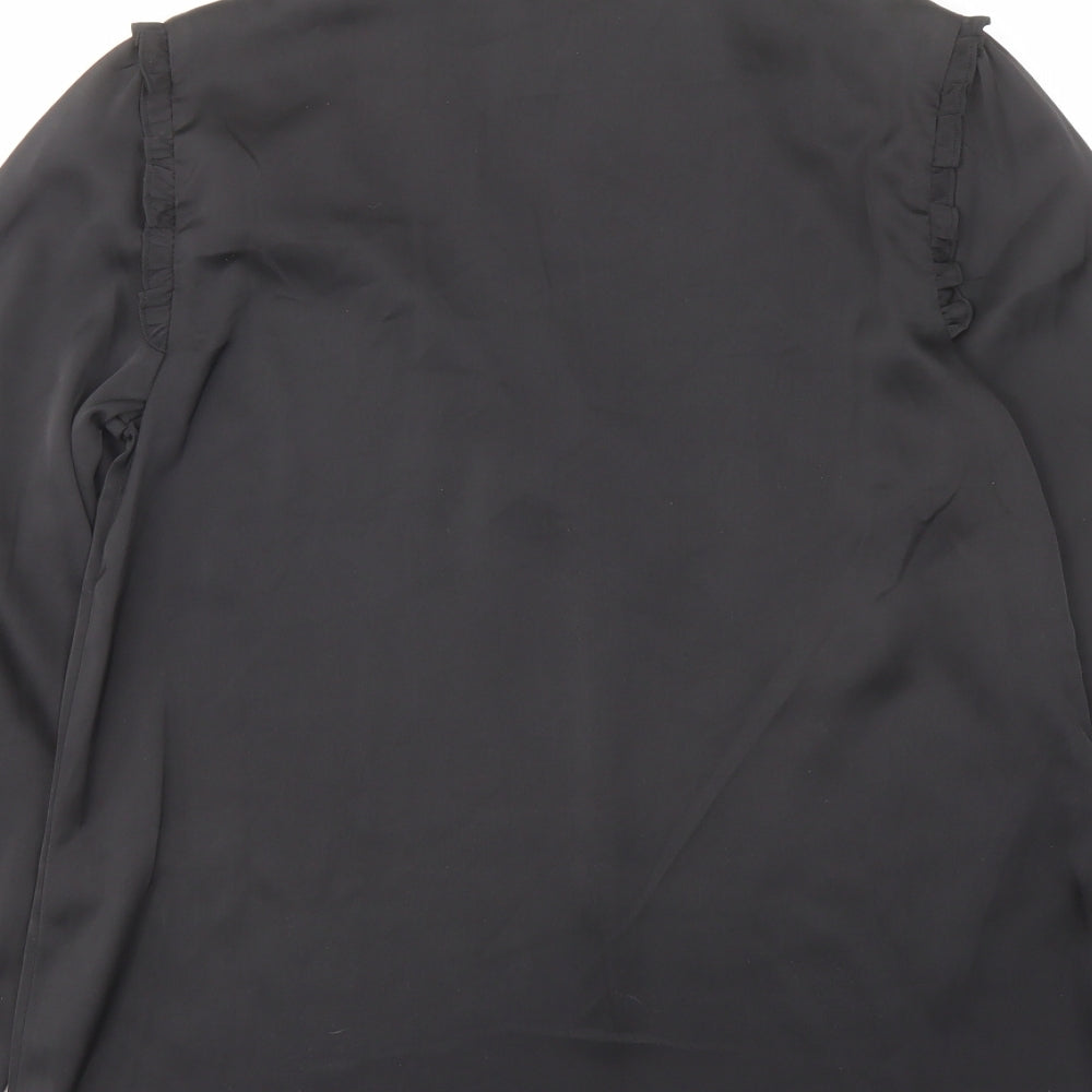 Womens UK Size 6 Lipsy Black Basic Blouse