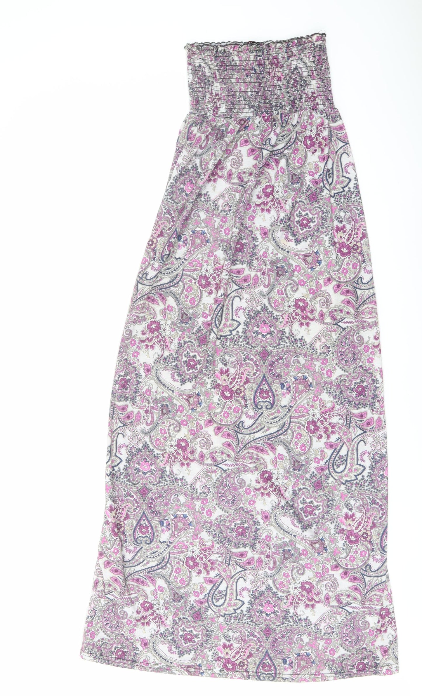 Miss Selfridge Womens Multicoloured Geometric Polyester Maxi Size 8 Off the Shoulder Pullover