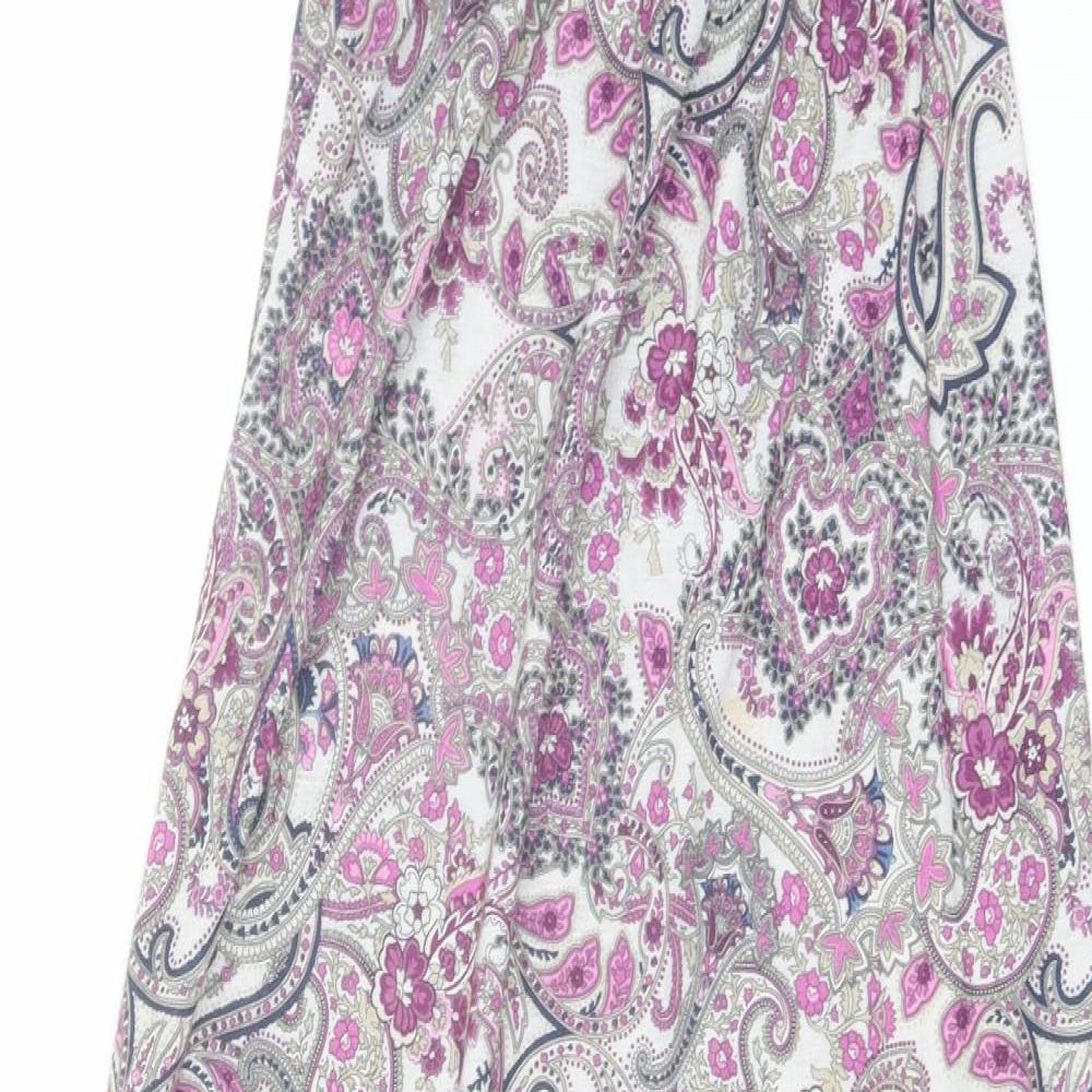 Miss Selfridge Womens Multicoloured Geometric Polyester Maxi Size 8 Off the Shoulder Pullover