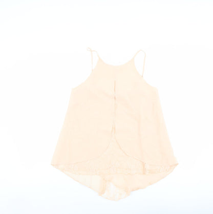 Miss Selfridge Womens Pink Polyester Camisole Tank Size 10 Round Neck