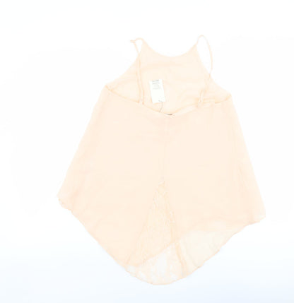 Miss Selfridge Womens Pink Polyester Camisole Tank Size 10 Round Neck