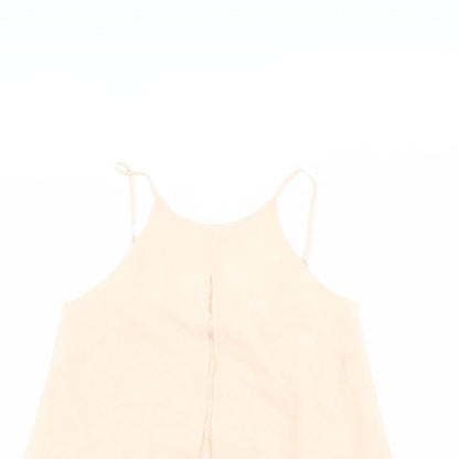 Miss Selfridge Womens Pink Polyester Camisole Tank Size 10 Round Neck