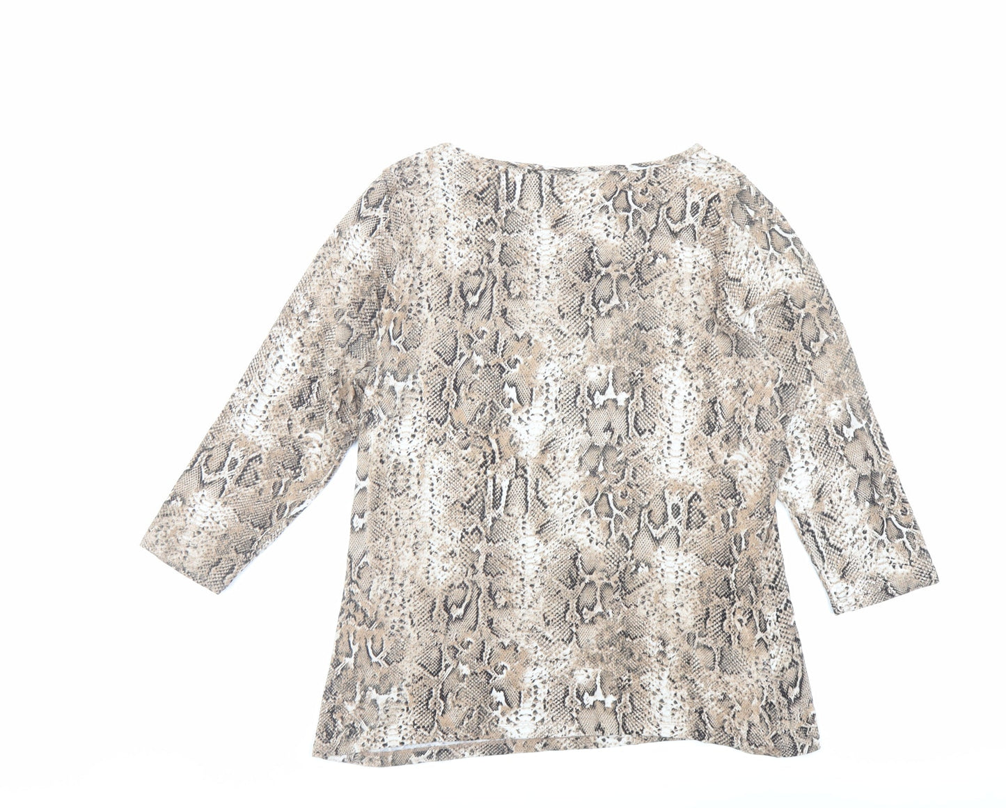 Womens UK Size 14 Marks and Spencer Brown Basic T-Shirt