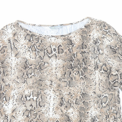 Womens UK Size 14 Marks and Spencer Brown Basic T-Shirt