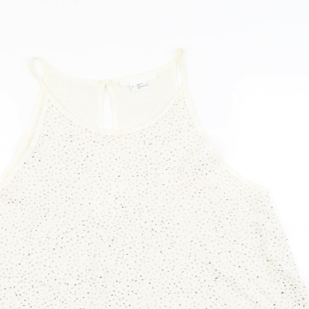 Womens UK Size L Cooperative Ivory Basic Tank