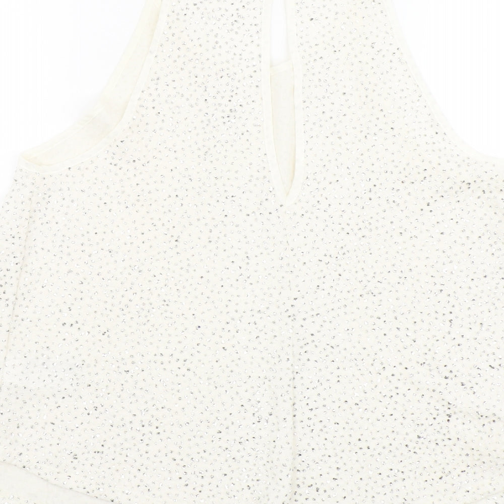 Womens UK Size L Cooperative Ivory Basic Tank