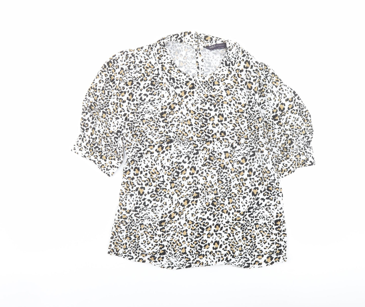 Womens UK Size 6 Marks and Spencer Multicoloured Basic Blouse