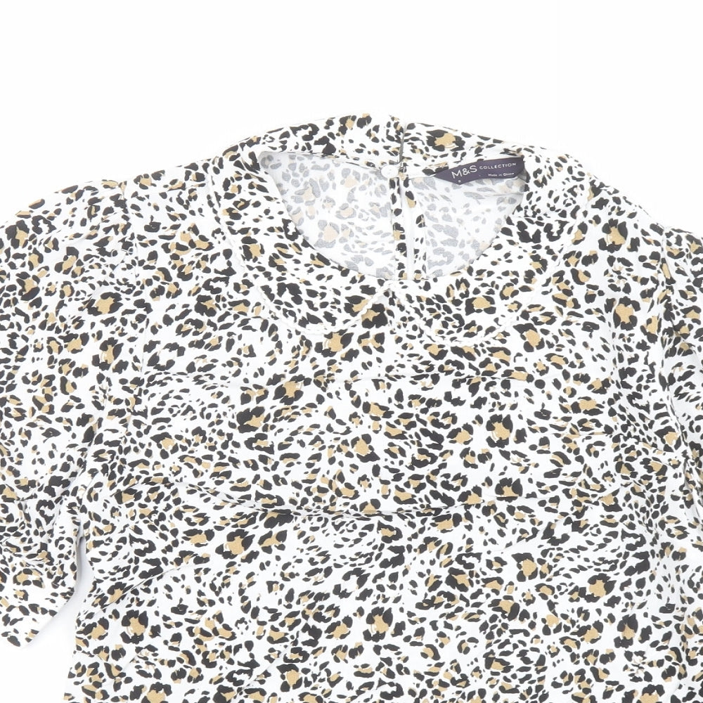 Womens UK Size 6 Marks and Spencer Multicoloured Basic Blouse