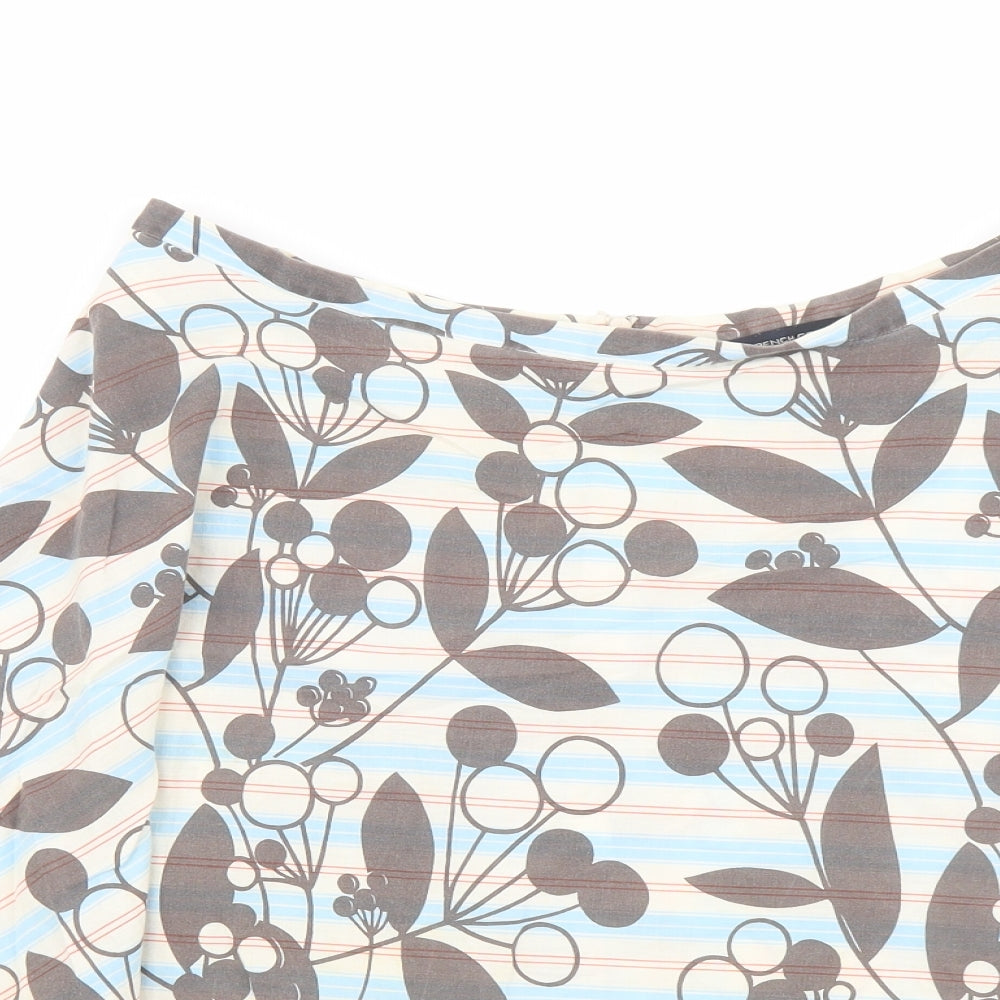 French Connection Womens Multicoloured Floral Cotton A-Line Skirt Size 12 Zip