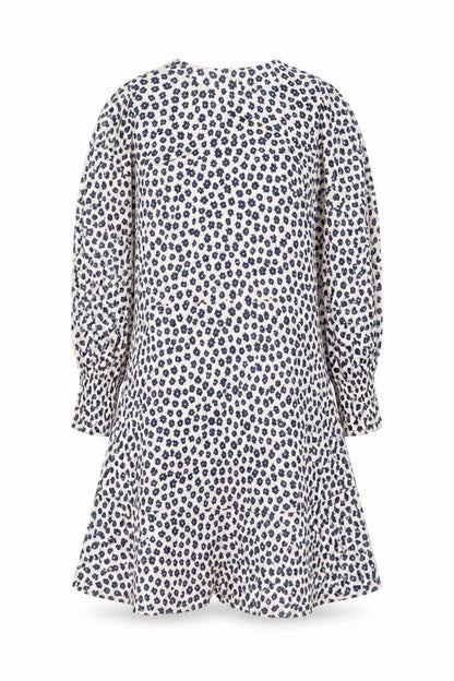 Marks and Spencer Womens Pink Floral Viscose A-Line Size 8 Round Neck Zip