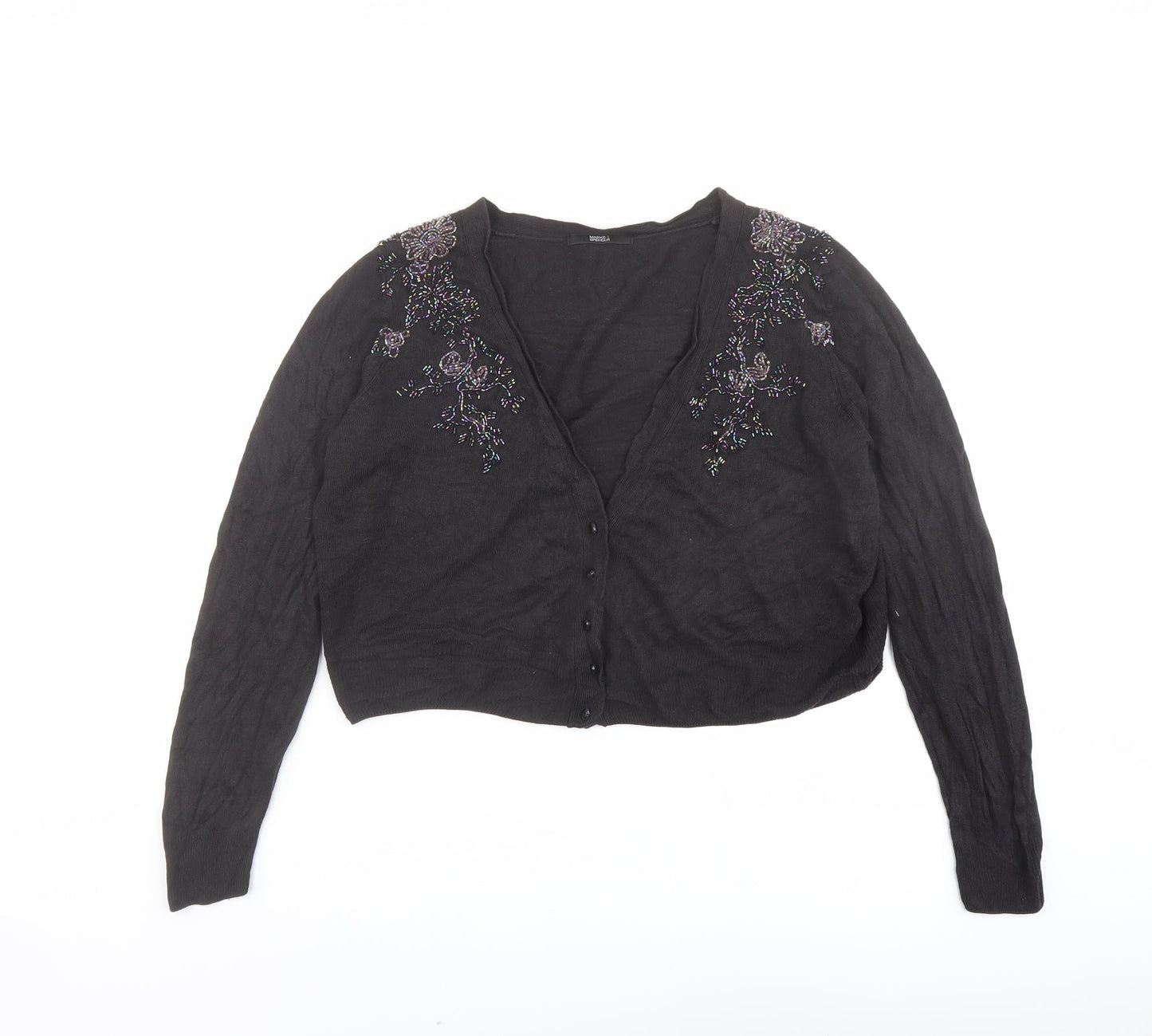 Womens UK Size 16 Marks and Spencer Black Cardigan Jumper