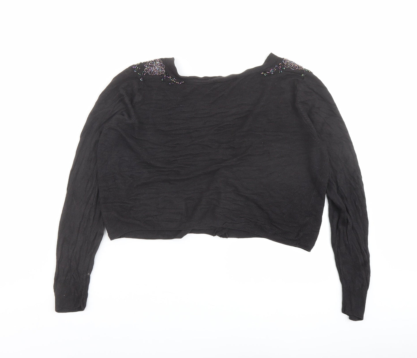 Womens UK Size 16 Marks and Spencer Black Cardigan Jumper