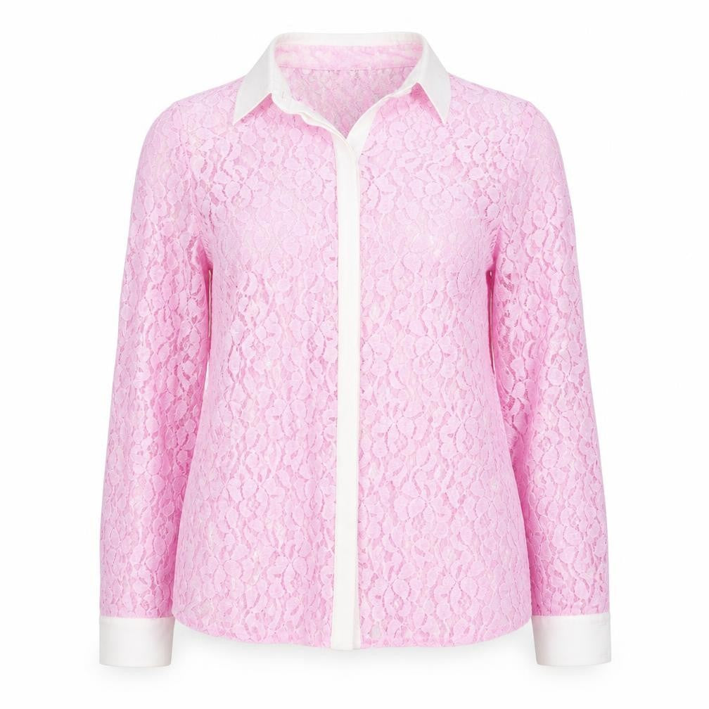 Womens UK Size 10 Sosandar Pink Basic Button-Up