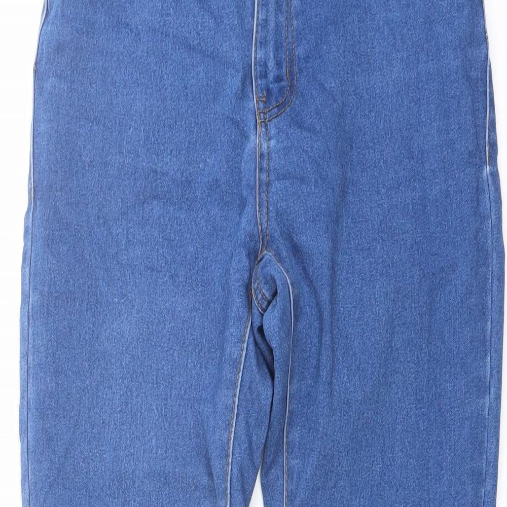 Denim & Co. Womens Blue Cotton Skinny Jeans Size 10 L28 in Regular Button