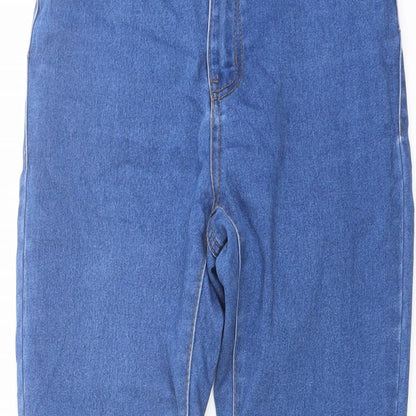 Denim & Co. Womens Blue Cotton Skinny Jeans Size 10 L28 in Regular Button