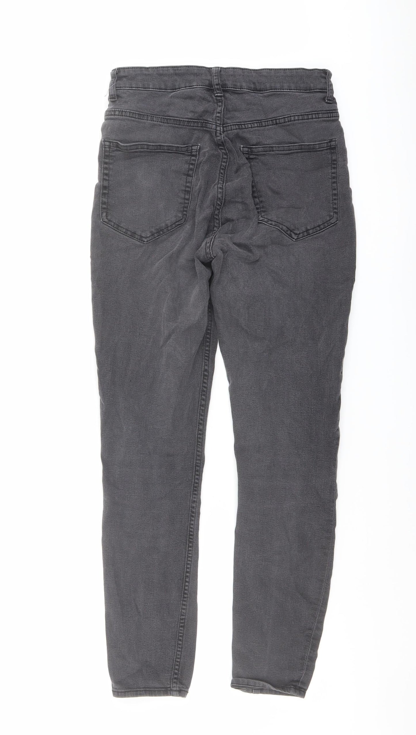 Womens UK Size 8 H&M Regular Fit Skinny Grey Jeans