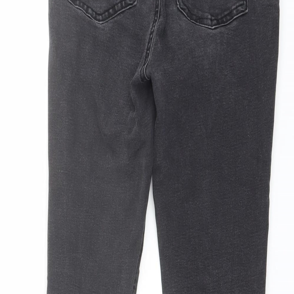 Denim & Co. Womens Grey Cotton Skinny Jeans Size 12 L27 in Regular Button