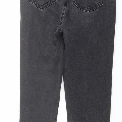 Denim & Co. Womens Grey Cotton Skinny Jeans Size 12 L27 in Regular Button