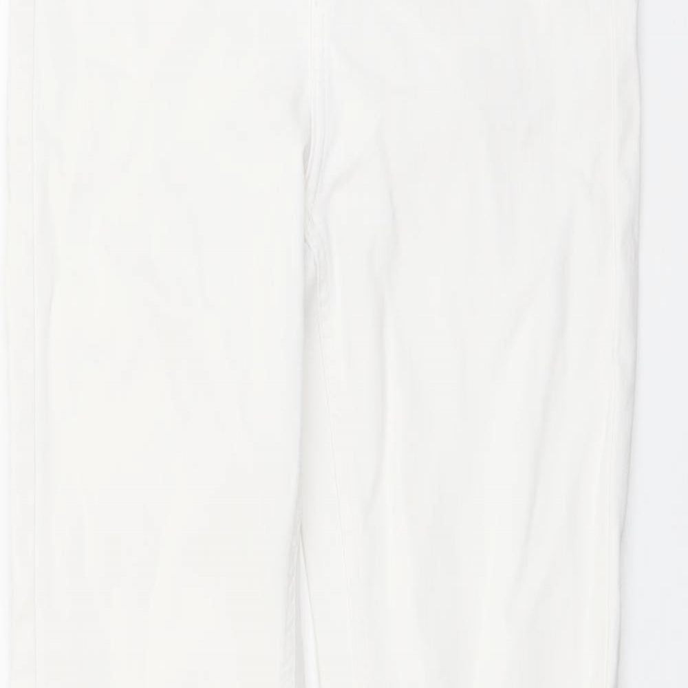 River Island Womens White Cotton Skinny Jeans Size 8 L25 in Regular Button