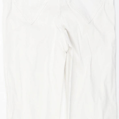 River Island Womens White Cotton Skinny Jeans Size 8 L25 in Regular Button