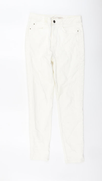 Womens UK Size 10 Marks and Spencer Regular Fit Skinny Ivory Jeans