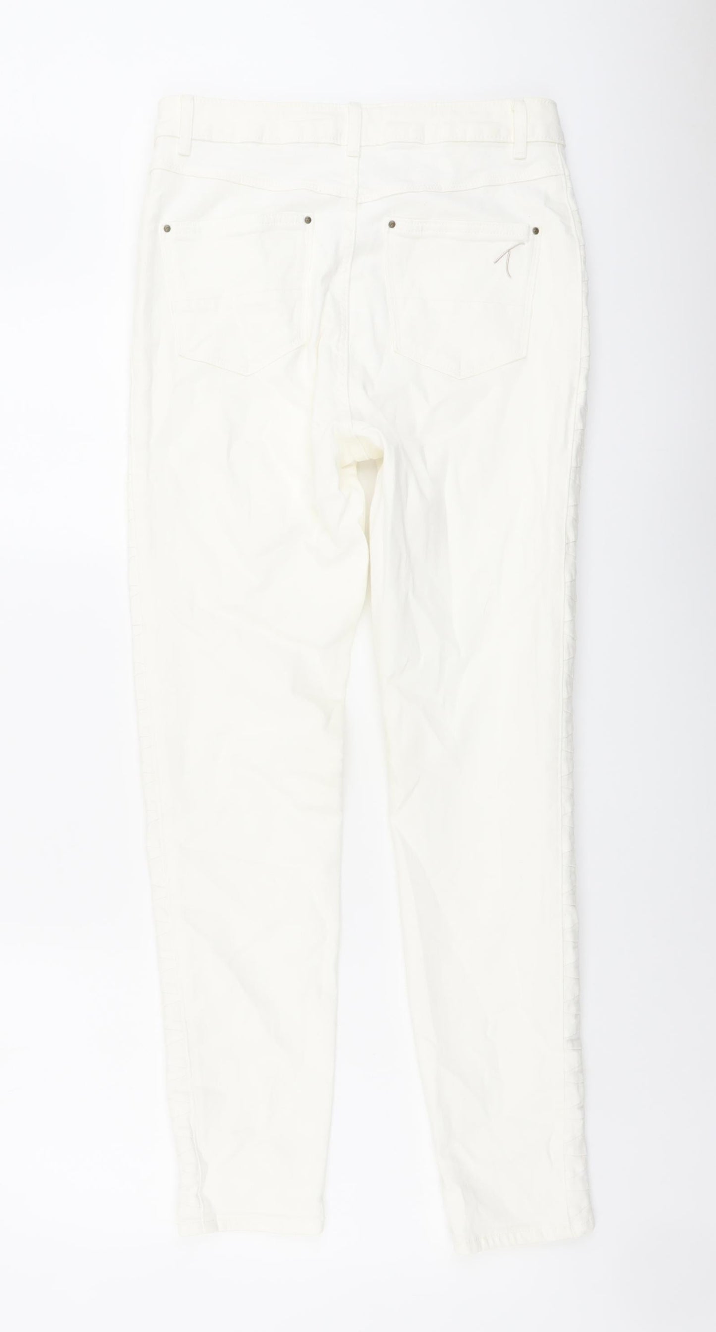 Womens UK Size 10 Marks and Spencer Regular Fit Skinny Ivory Jeans