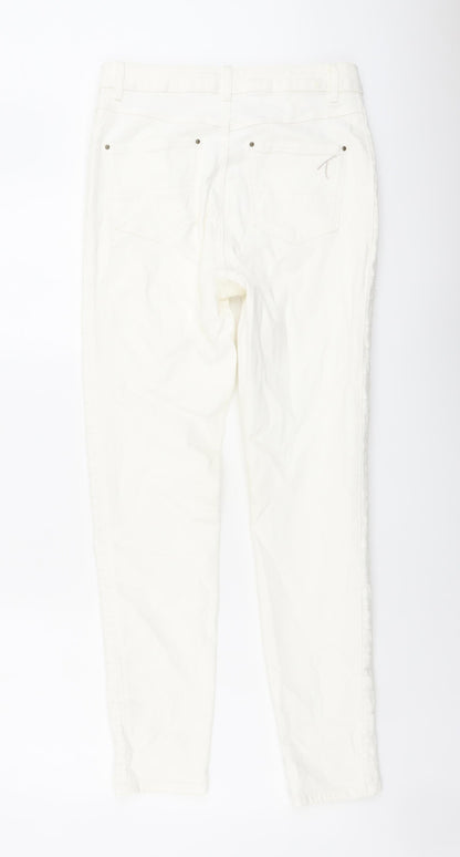 Womens UK Size 10 Marks and Spencer Regular Fit Skinny Ivory Jeans