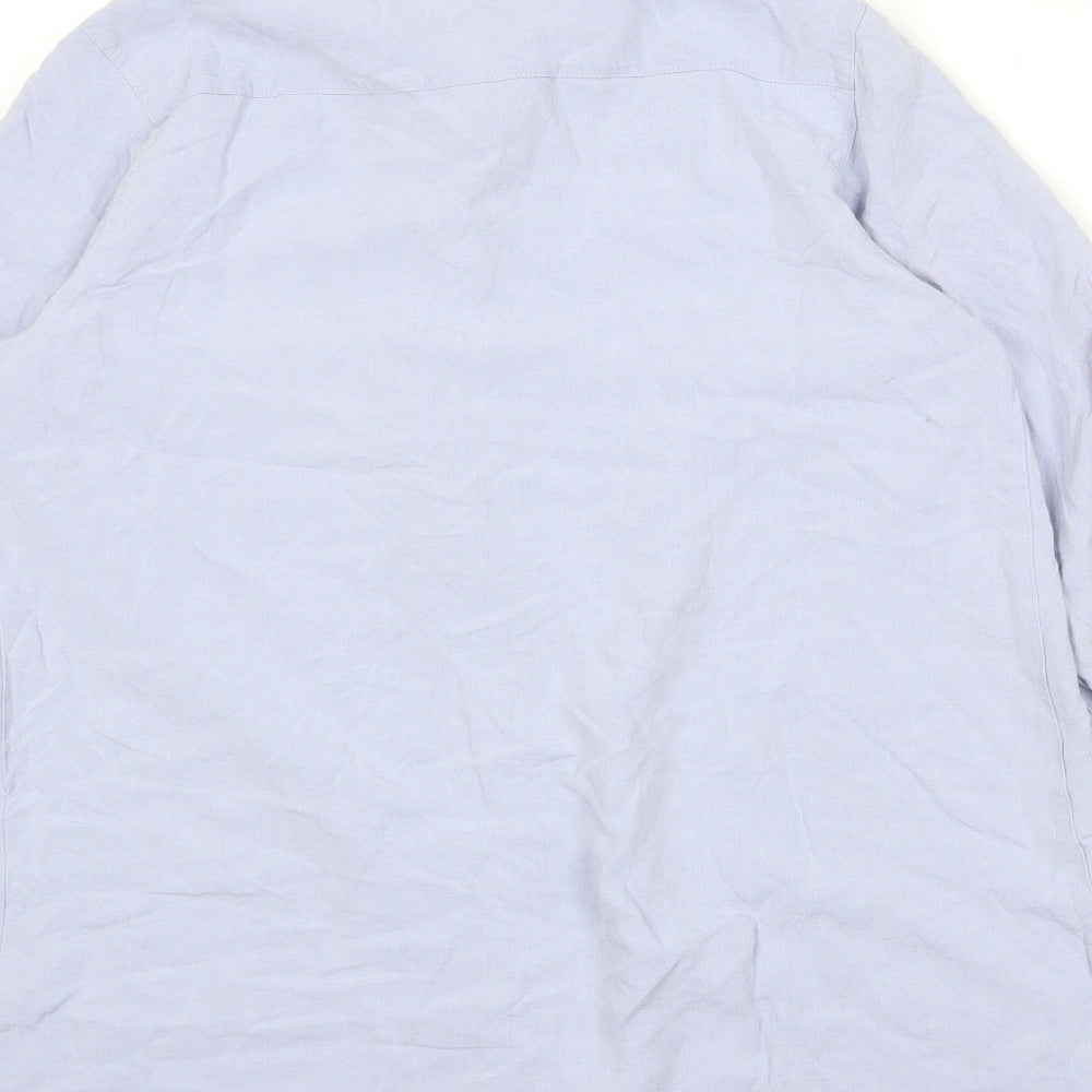 Womens UK Size 12 Dorothy Perkins Blue Basic Button-Up