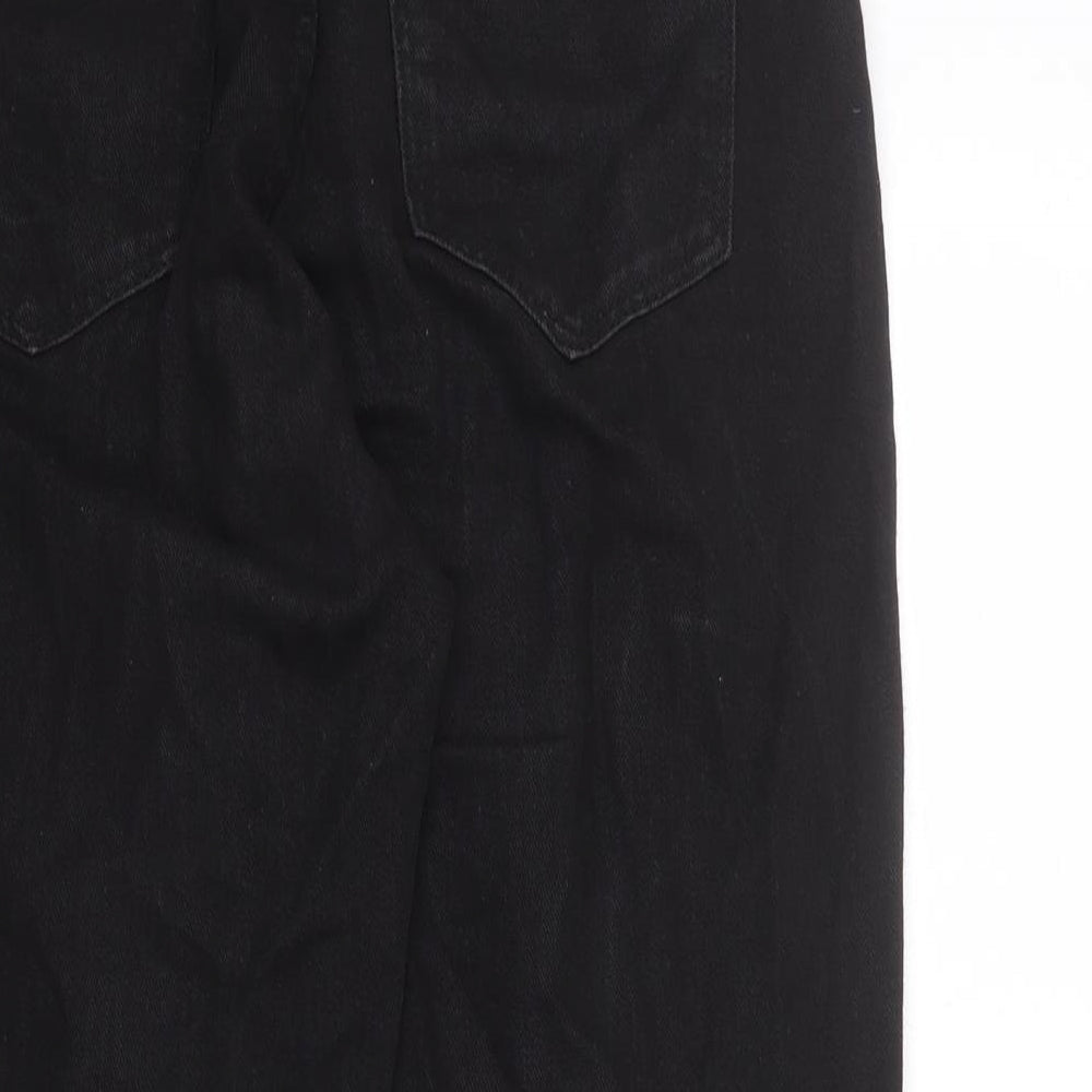 Wednesday's Girl Womens Black Cotton Mom Jeans Size 28 in L25 in Regular Zip