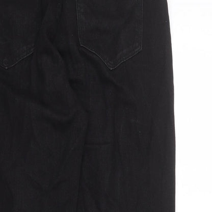 Wednesday's Girl Womens Black Cotton Mom Jeans Size 28 in L25 in Regular Zip