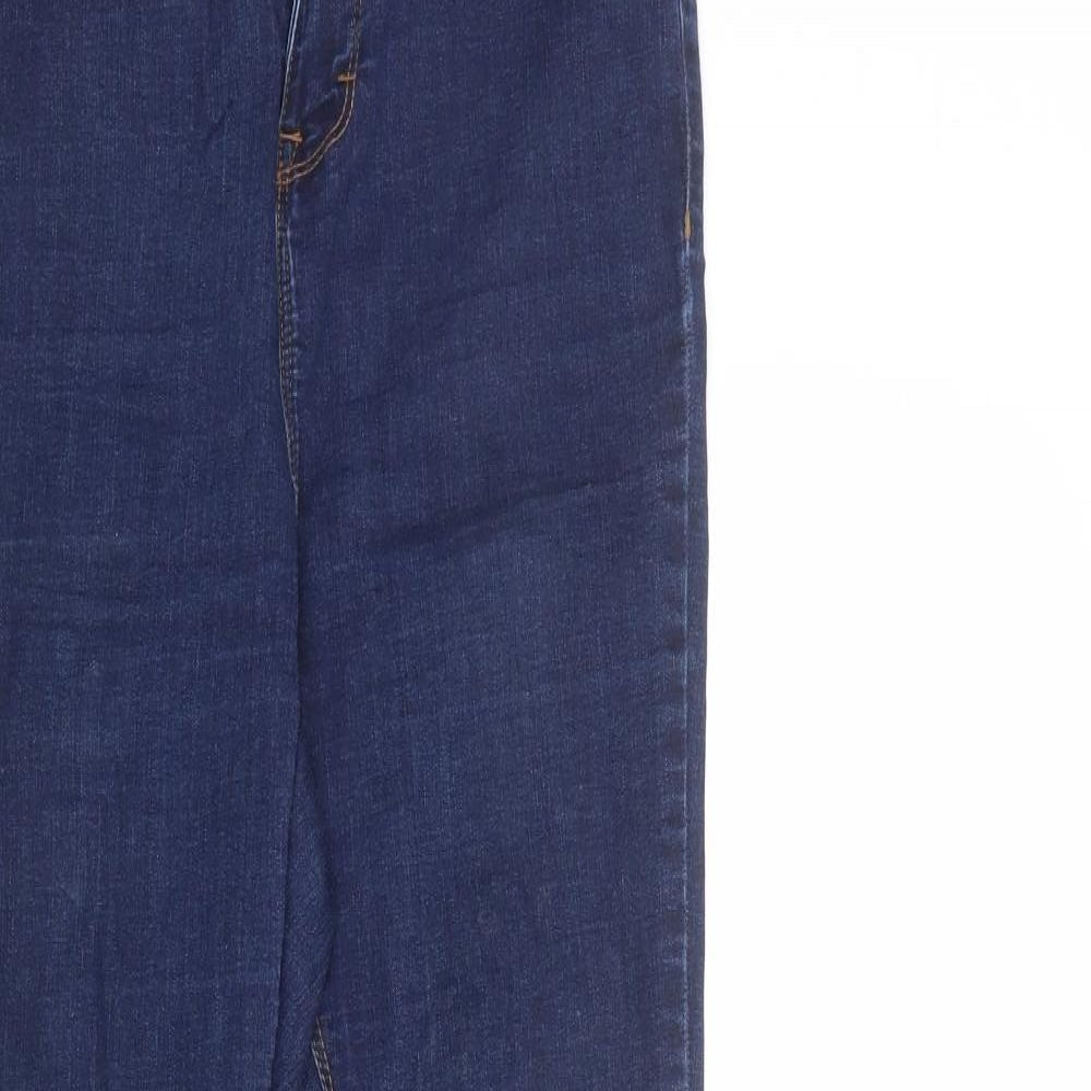 Womens UK Size 14 Waven Regular Fit Skinny Blue Jeans