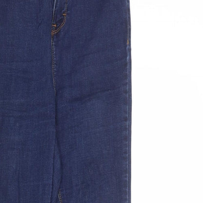 Womens UK Size 14 Waven Regular Fit Skinny Blue Jeans