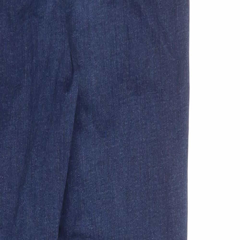 Womens UK Size 14 Waven Regular Fit Skinny Blue Jeans