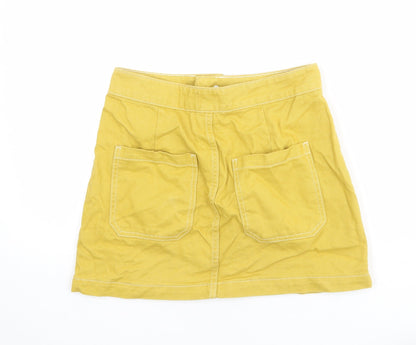 BDG Womens Yellow Cotton Mini Skirt Size S Zip