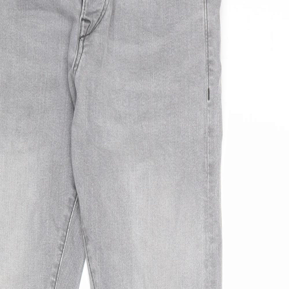 H&M Mens Grey Cotton Skinny Jeans Size 30 in L32 in Regular Button