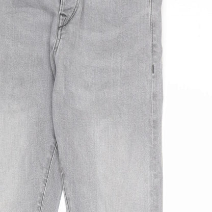 H&M Mens Grey Cotton Skinny Jeans Size 30 in L32 in Regular Button