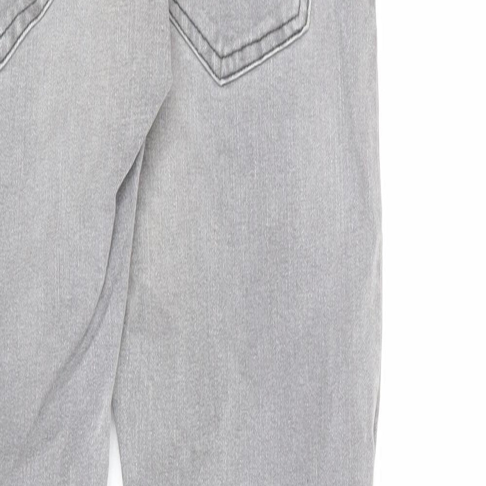 H&M Mens Grey Cotton Skinny Jeans Size 30 in L32 in Regular Button