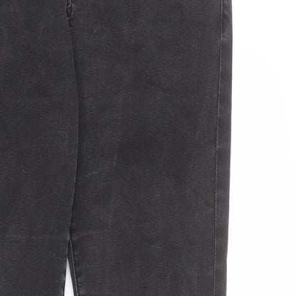 Yes Yes Womens Grey Cotton Skinny Jeans Size 14 L28 in Regular Zip