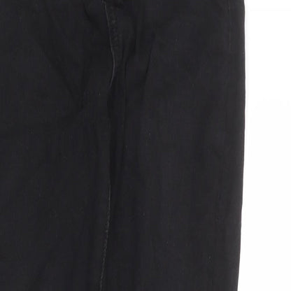 PRETTYLITTLETHING Womens Black Cotton Skinny Jeans Size 6 L27 in Regular Zip