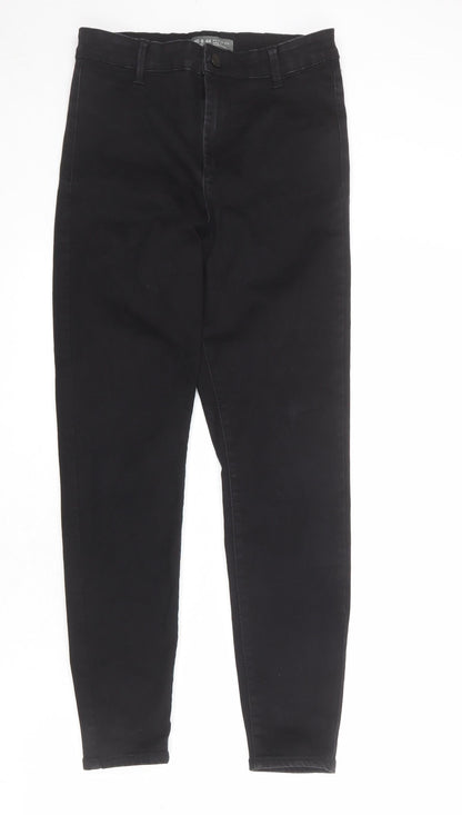 Denim & Co. Womens Black Cotton Skinny Jeans Size 10 L28 in Regular Zip