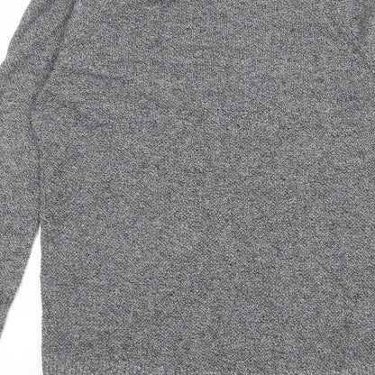 Gap Womens Grey V-Neck Cotton Pullover Jumper Size S