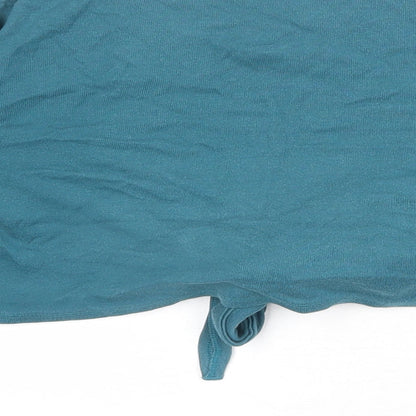 Womens UK Size 16 Marks and Spencer Blue Cropped Blouse