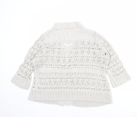 Womens UK Size 14 Marks and Spencer Beige Cardigan Jumper