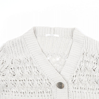 Womens UK Size 14 Marks and Spencer Beige Cardigan Jumper