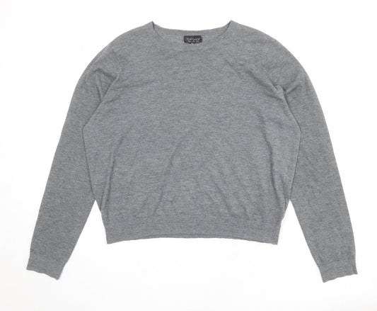 Womens UK Size 16 Topshop Grey Pullover Jumper