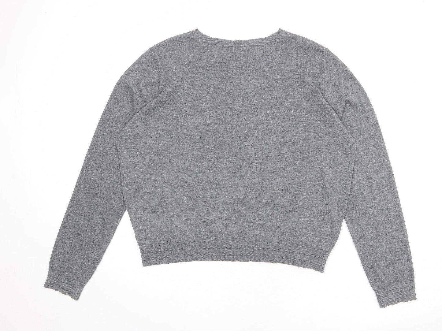 Womens UK Size 16 Topshop Grey Pullover Jumper