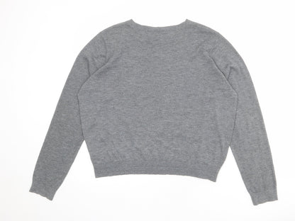 Womens UK Size 16 Topshop Grey Pullover Jumper