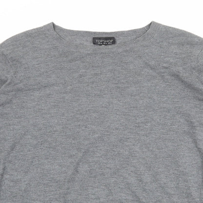 Womens UK Size 16 Topshop Grey Pullover Jumper